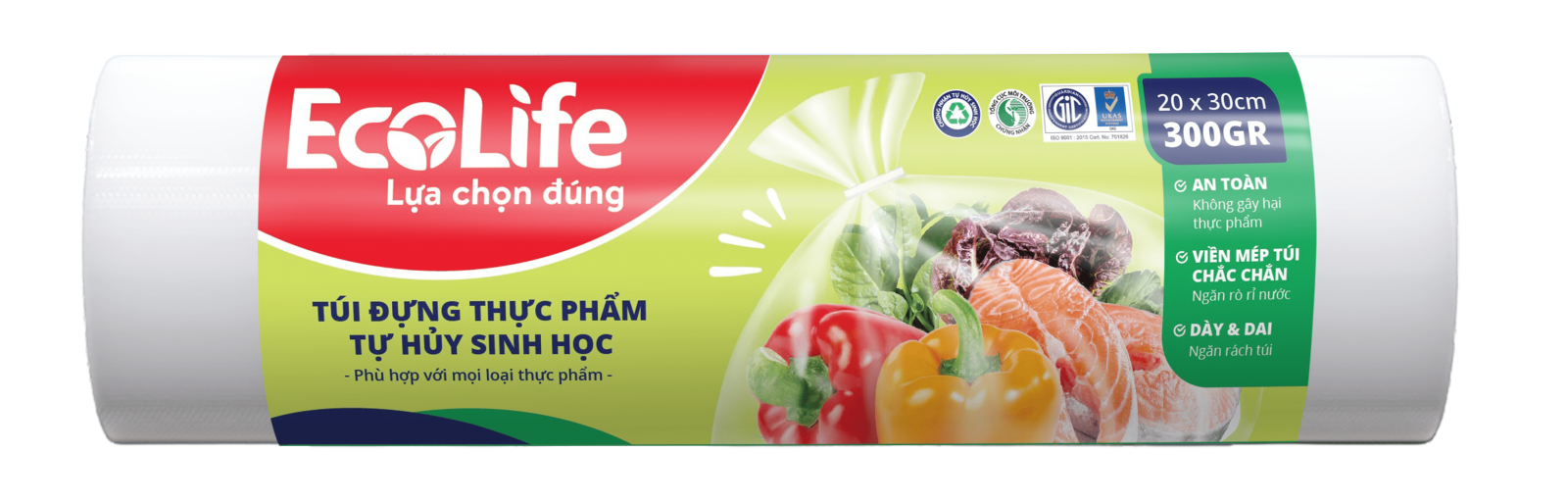 ECOLIFE biodegradable food bags 20x30cm (300gr)
